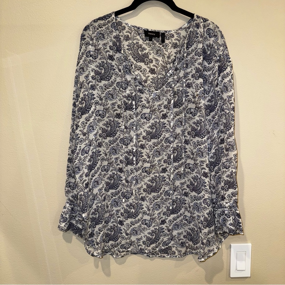 THEORY 100% Silk Blouse